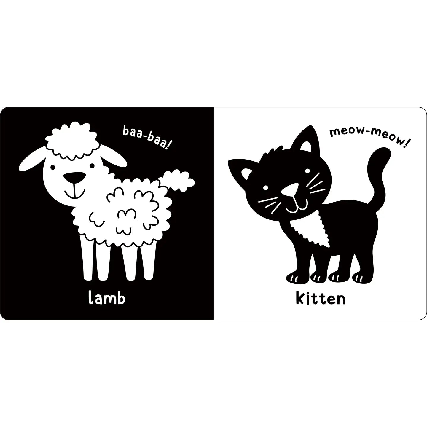 What Does Baby See? - Baby Animals - A High Contrast Board Book
