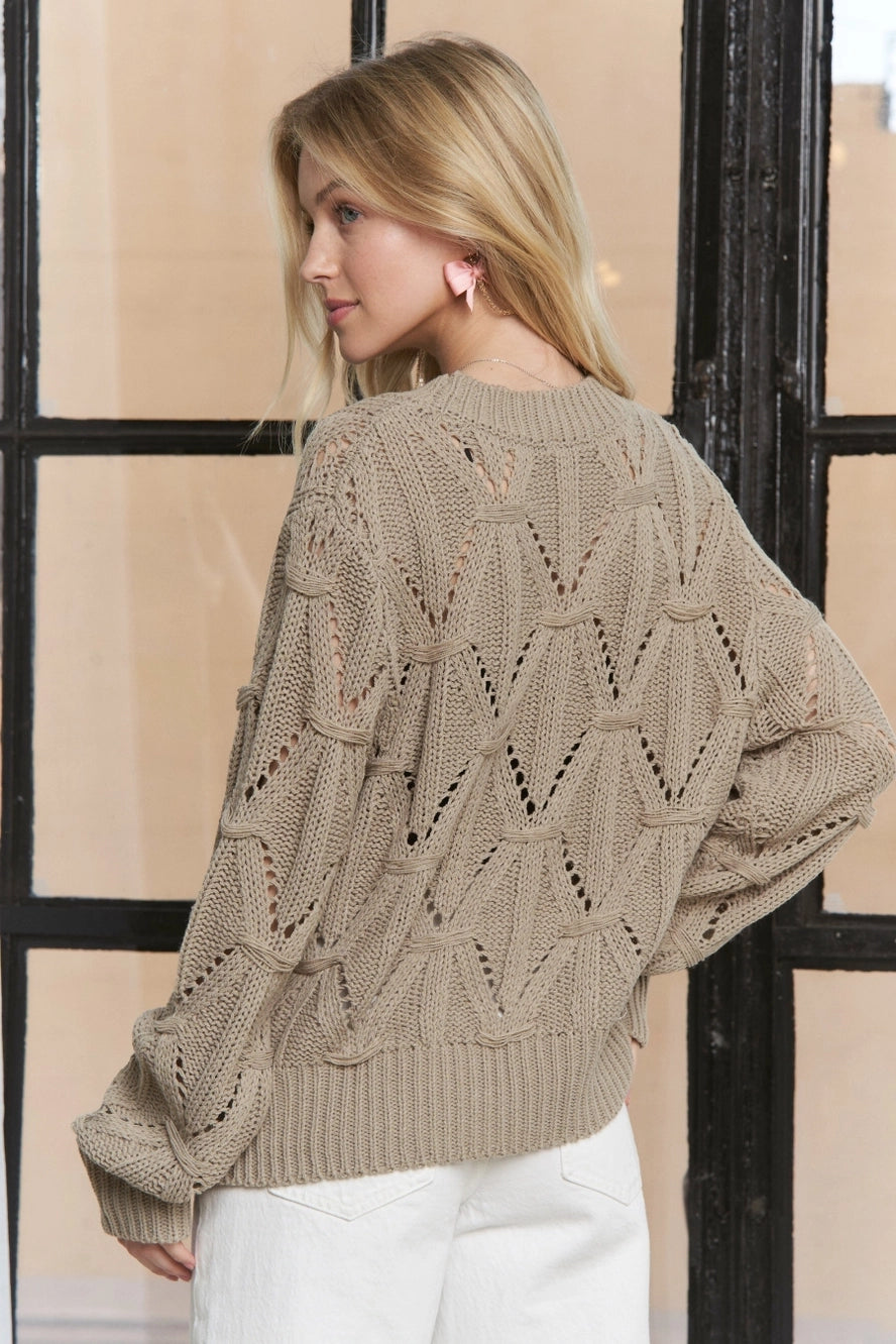 Long Sleeve Round Neck Knit Sweater