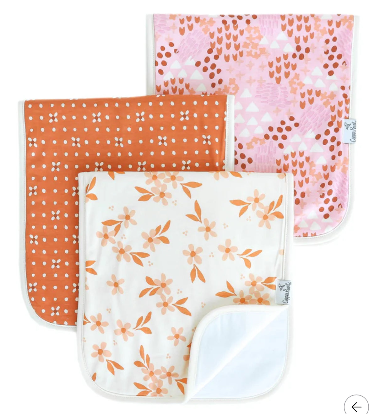 Copper Pearl Premium Burp Cloths