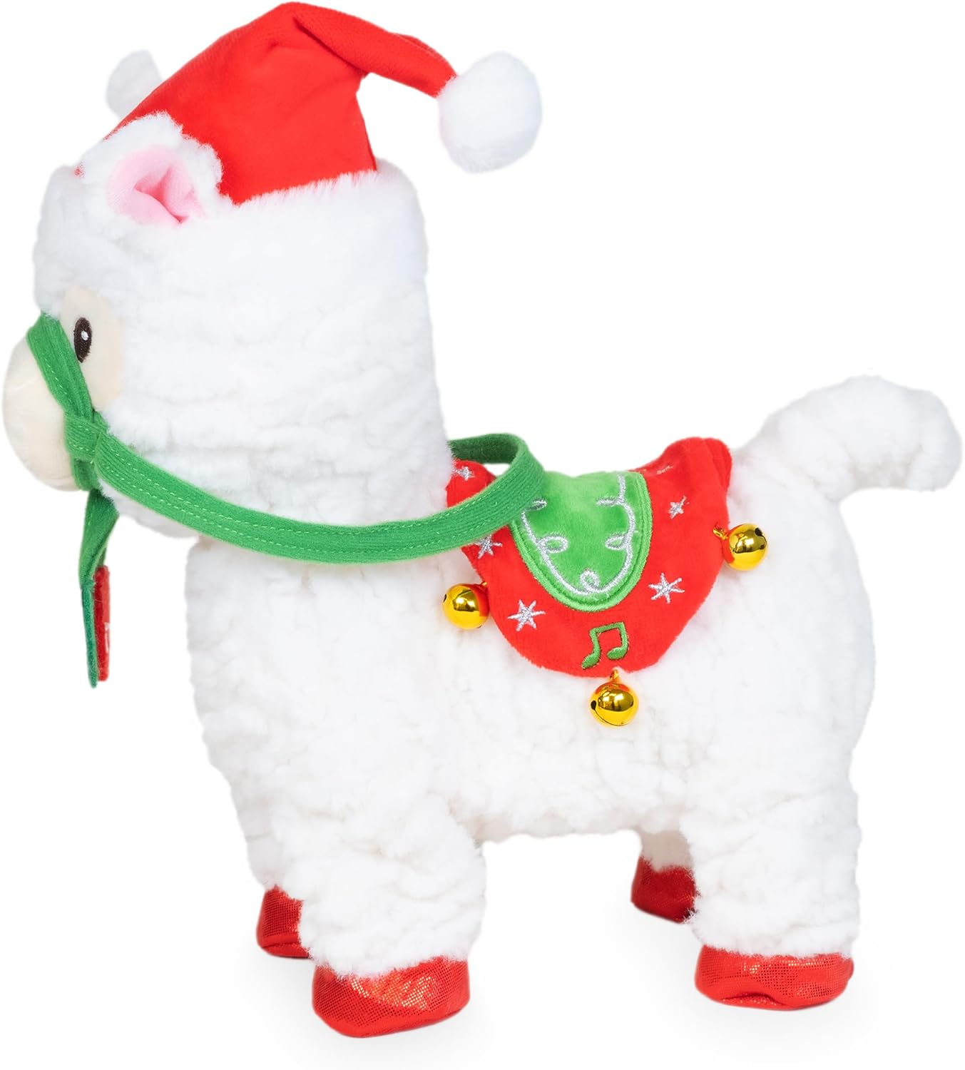 Navidad Nico | Animated Christmas Walking Musical Plush Llama Toy Plays Feliz Navidad