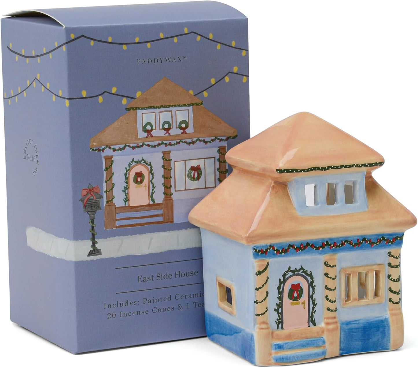 Paddywax Ceramic Incense House With Tea Light