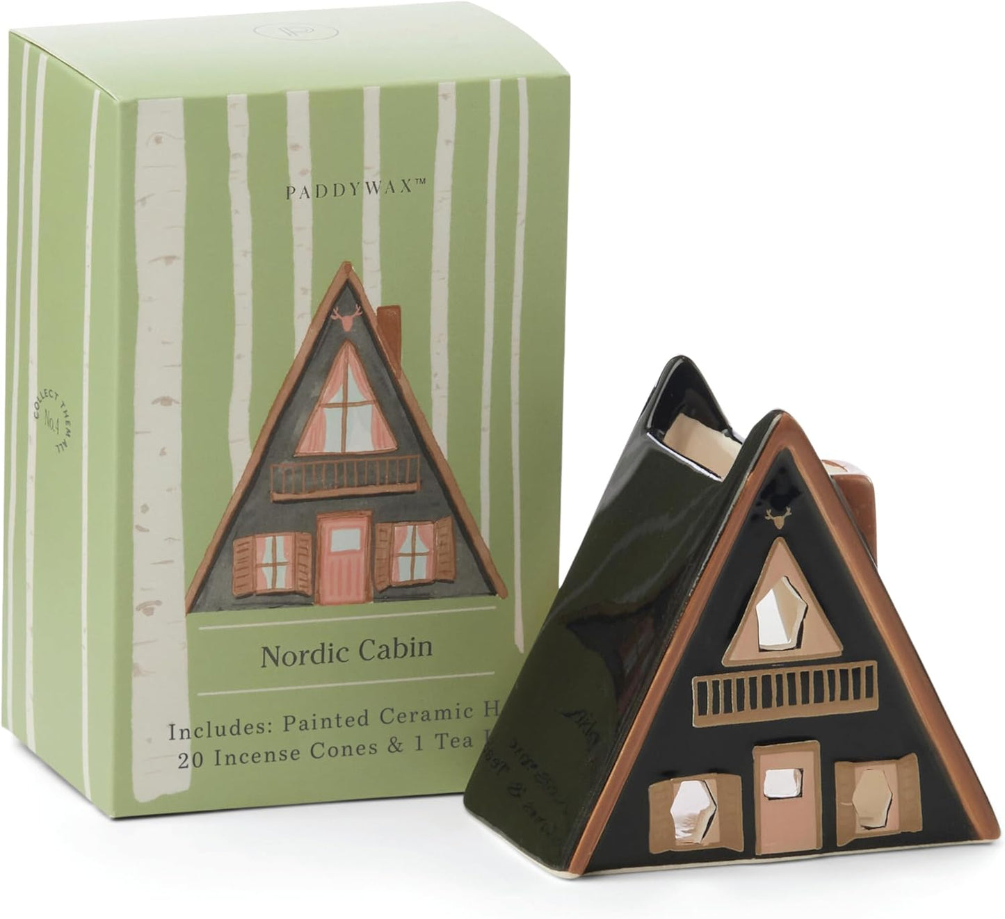 Paddywax Ceramic Incense House With Tea Light
