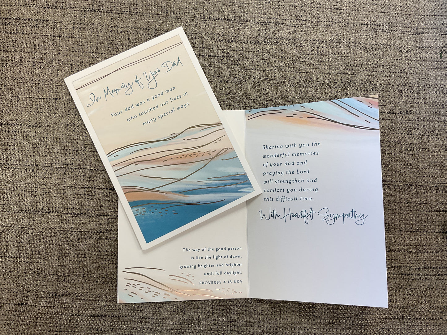 Loss of Dad Religious Sympathy Card