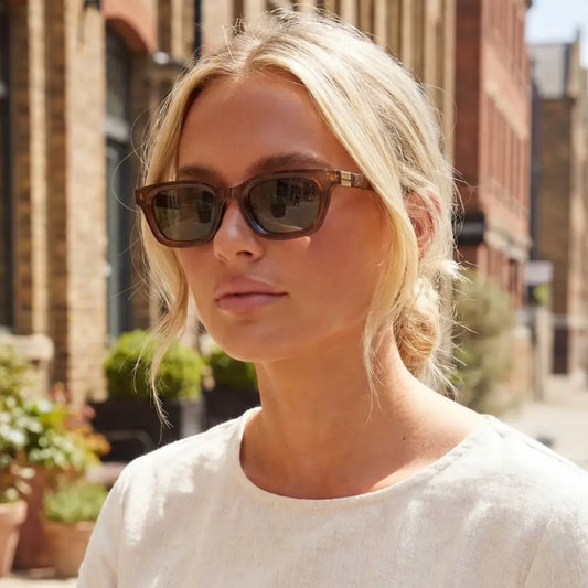 Wide Cat Eye Rectangle Sunglasses