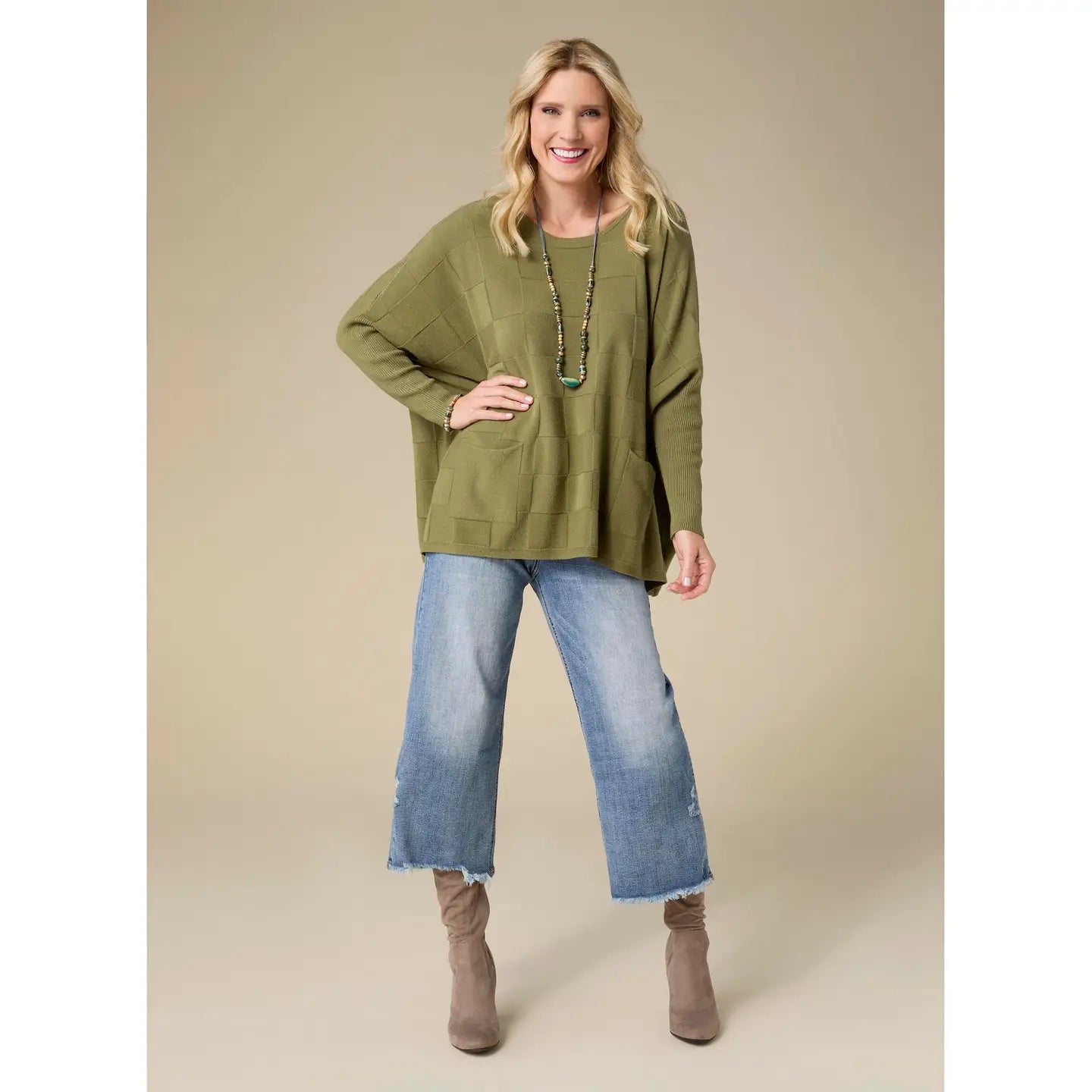 Lightweight Heavenly-Luxe Textured Knit Poncho