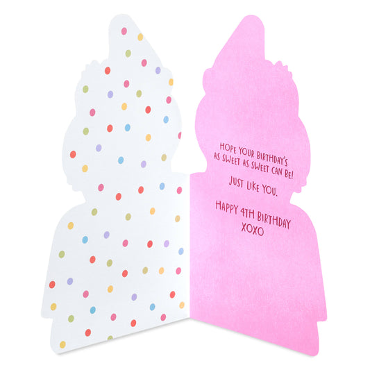 4th Birthday Card for Girl