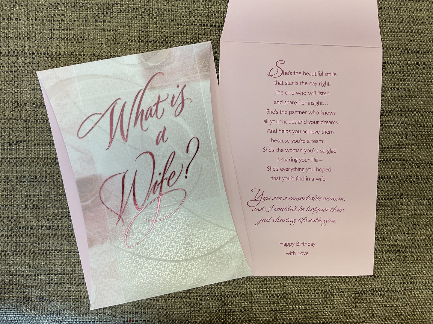 Wife Birthday Card