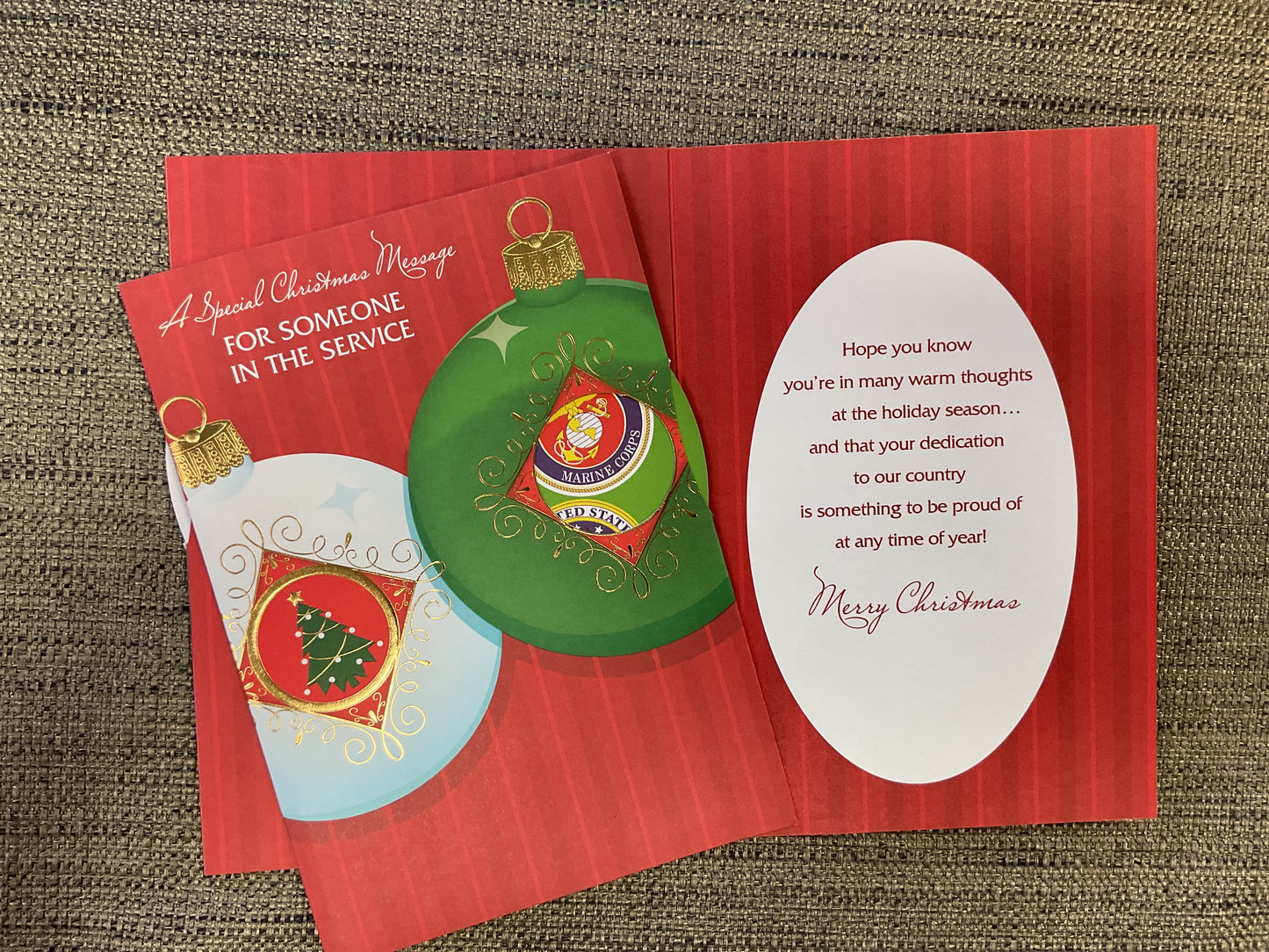 For Someone in the Service*Turn Dial* Christmas Card