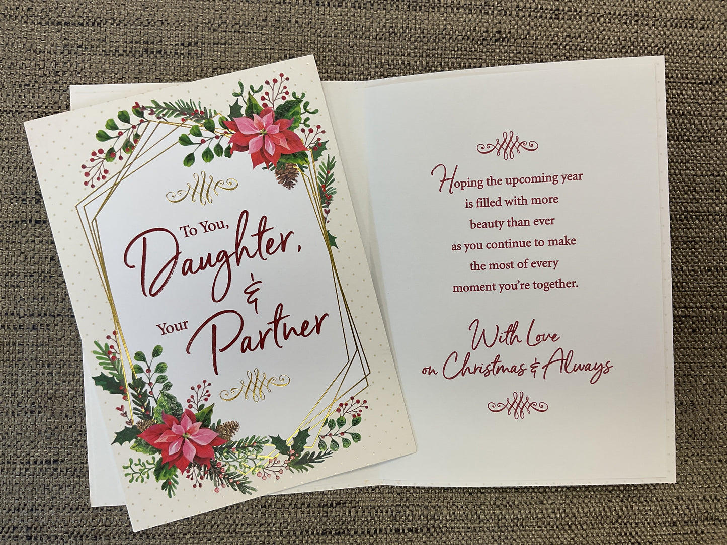 Daughter & Partner Christmas Card