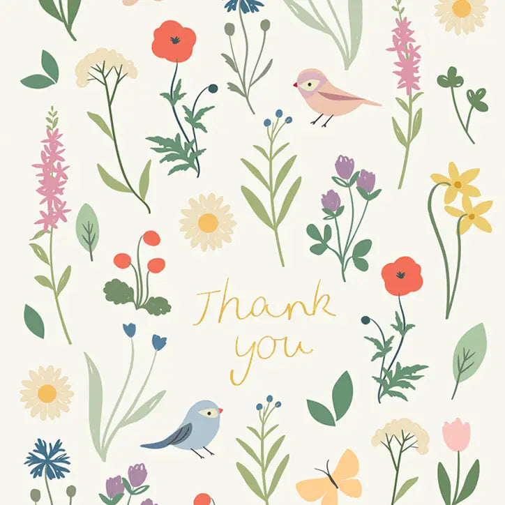 Floral Thank You Greeting Card