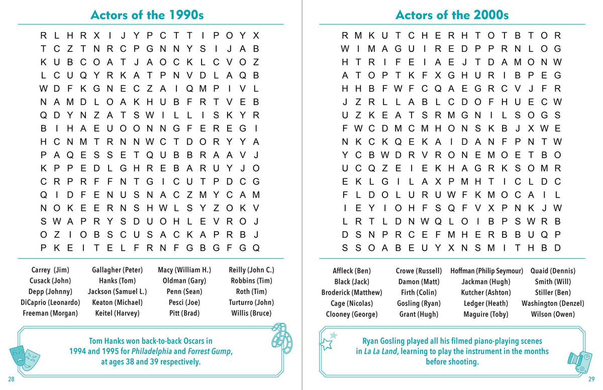 Through the Decades Large Print Word Search