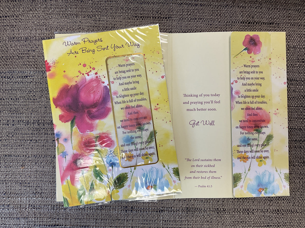 Religious Get Well Card *Keepsake Bookmark*