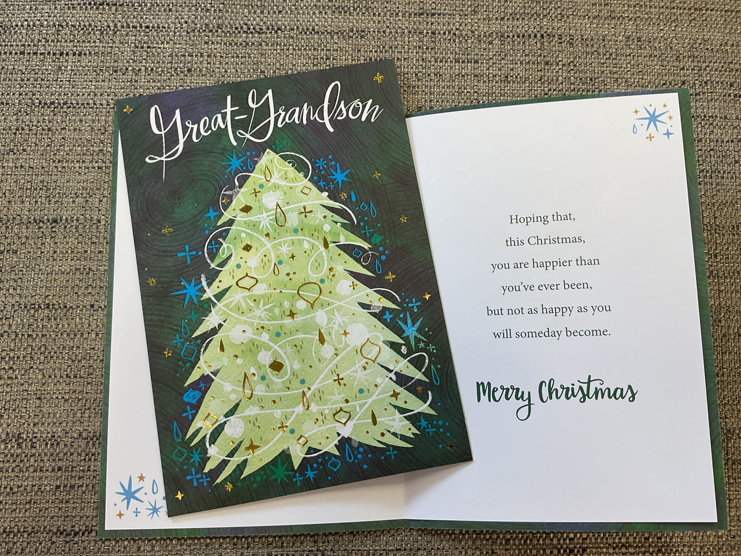 Great-Grandson Christmas Card