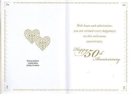 Anniversary 50th Golden Card