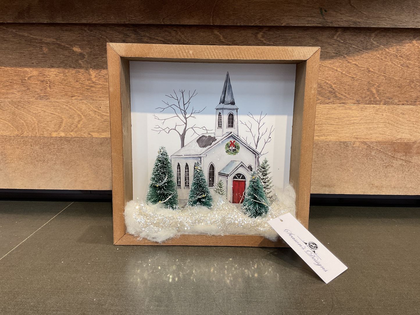 8"Church Shadow Box 2 Asst