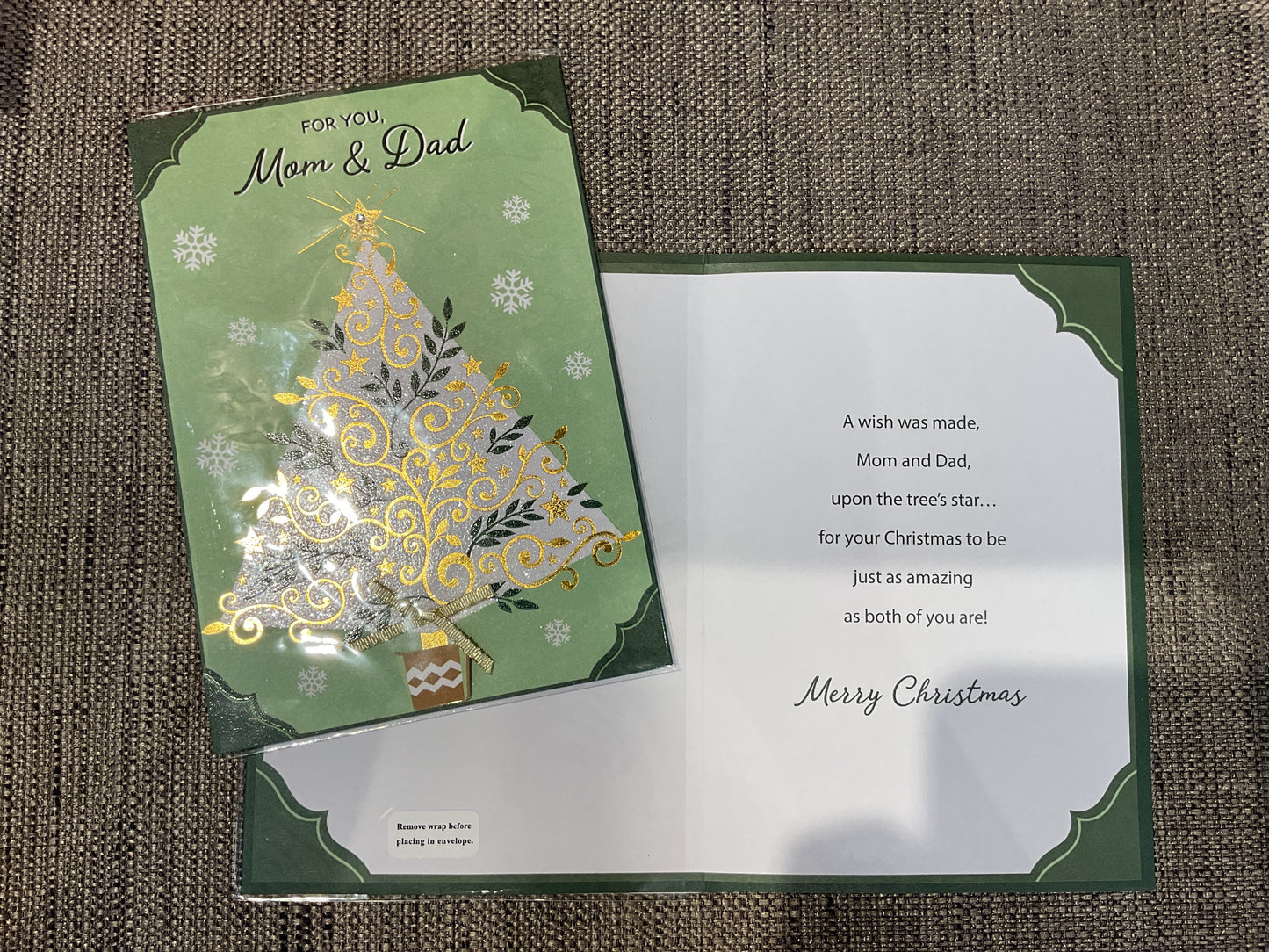 Christmas Card For Mom & Dad