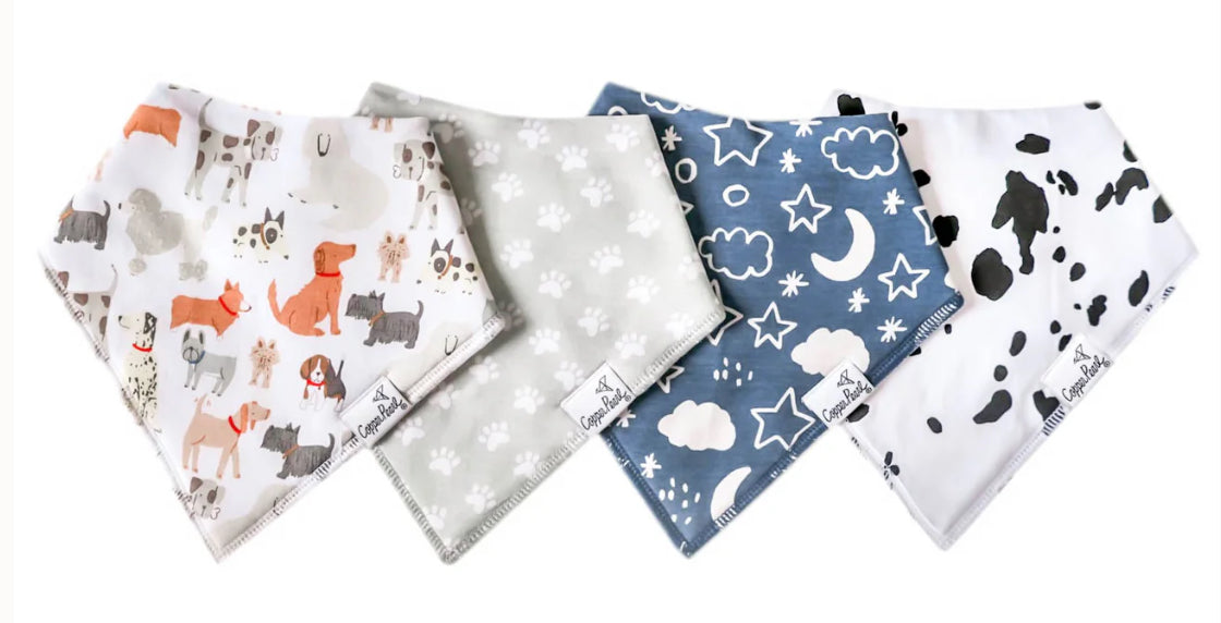 Copper Pearl Bandana Bibs
