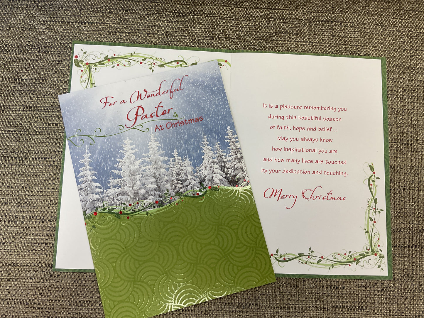 Pastor Christmas Card