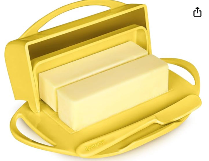 Flip-Top Butter Dish w/ Butter Knife