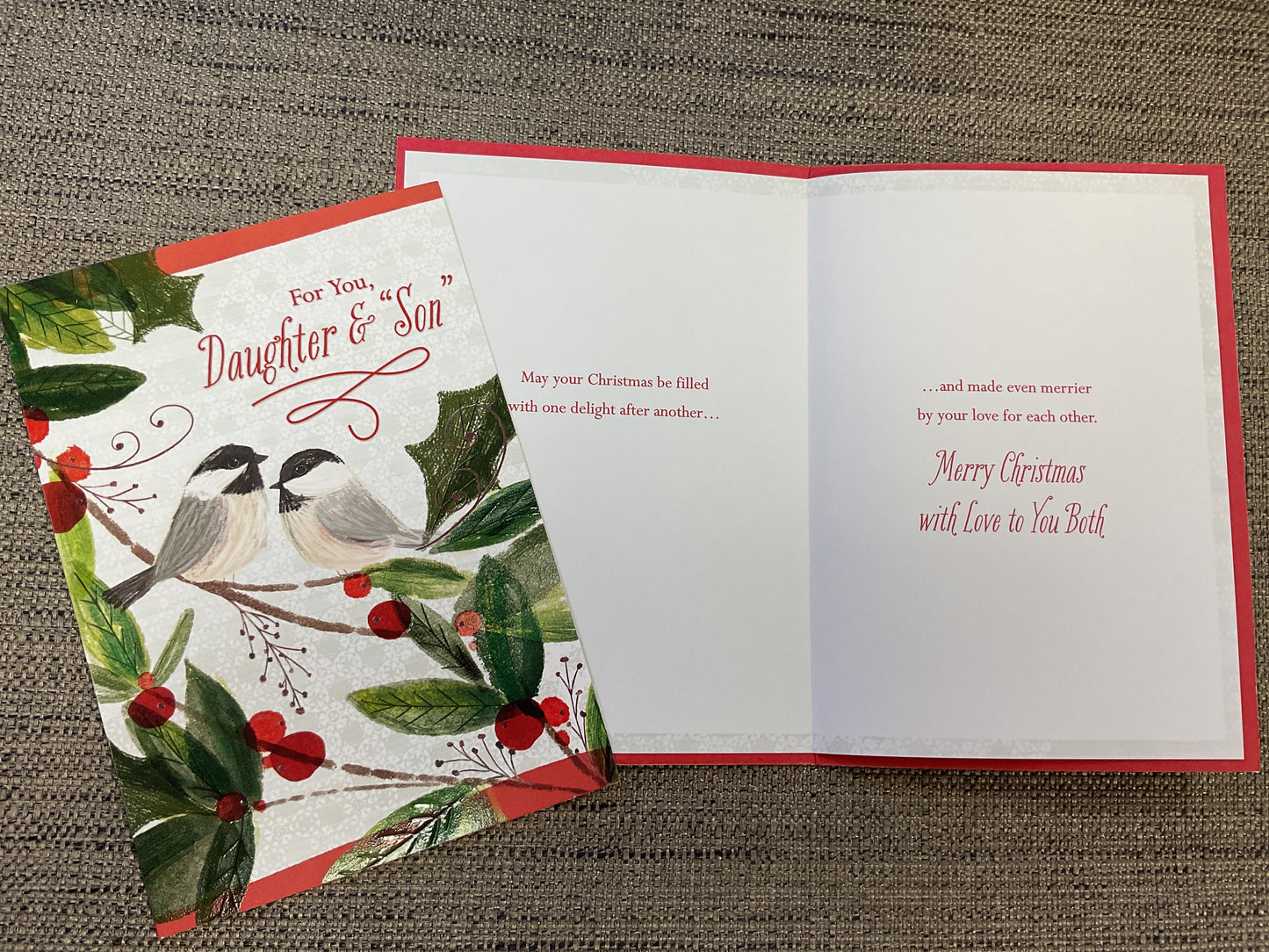 Daughter & “Son” Christmas Card