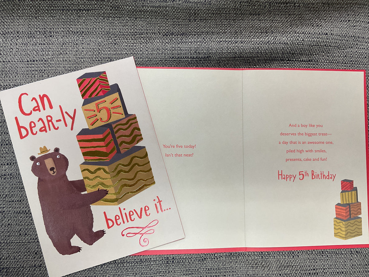 Age 5 Birthday Card