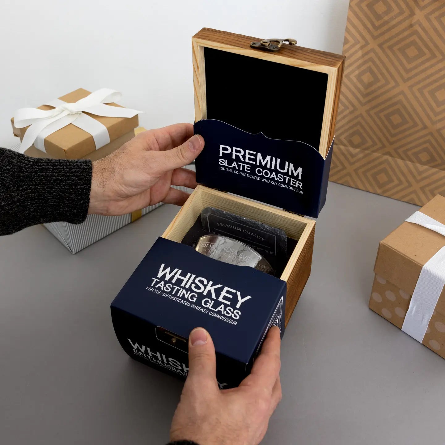 Grandpa - Rocks Glass & Coaster Gift Set