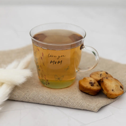 Love You Mom - 13.5 oz Glass Cup