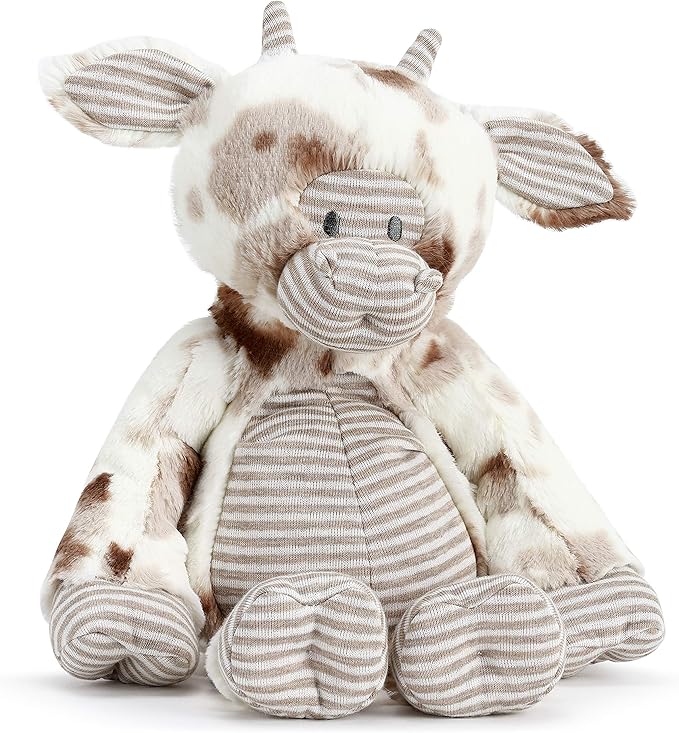 DEMDACO Brown Spotted Barnyard Cow