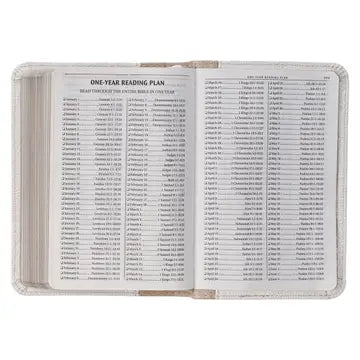 Mini Pocket Bible Faux Leather, White King James Version