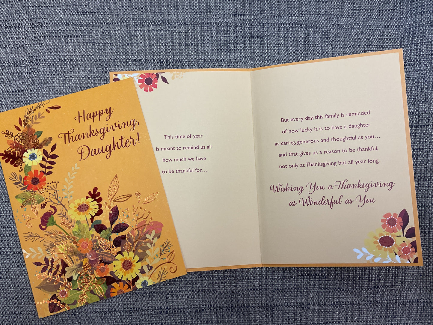 Happy Thanksgiving, Daughter!
