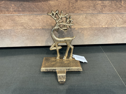 Cast Iron Reindeer Stocking Holder 3 Asst