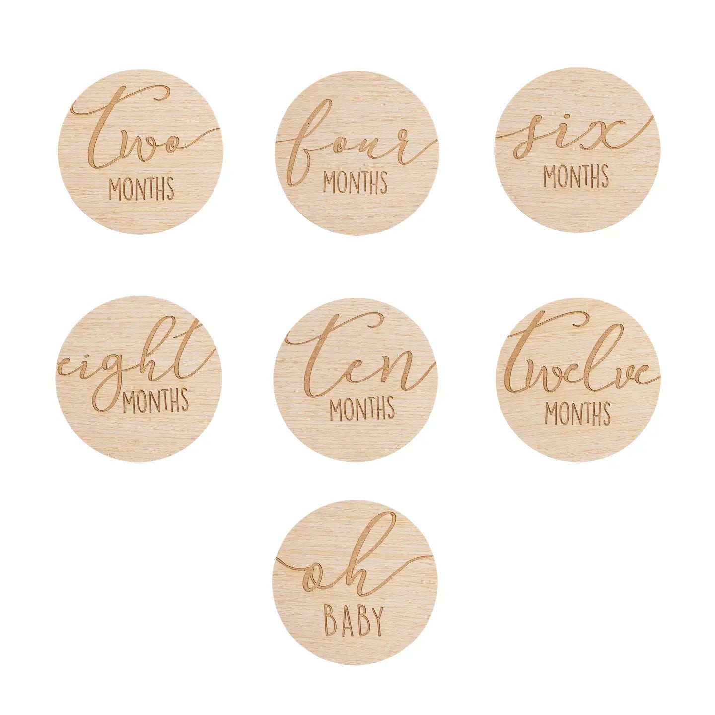 Wooden Reversible Monthly Milestone Photo Prop