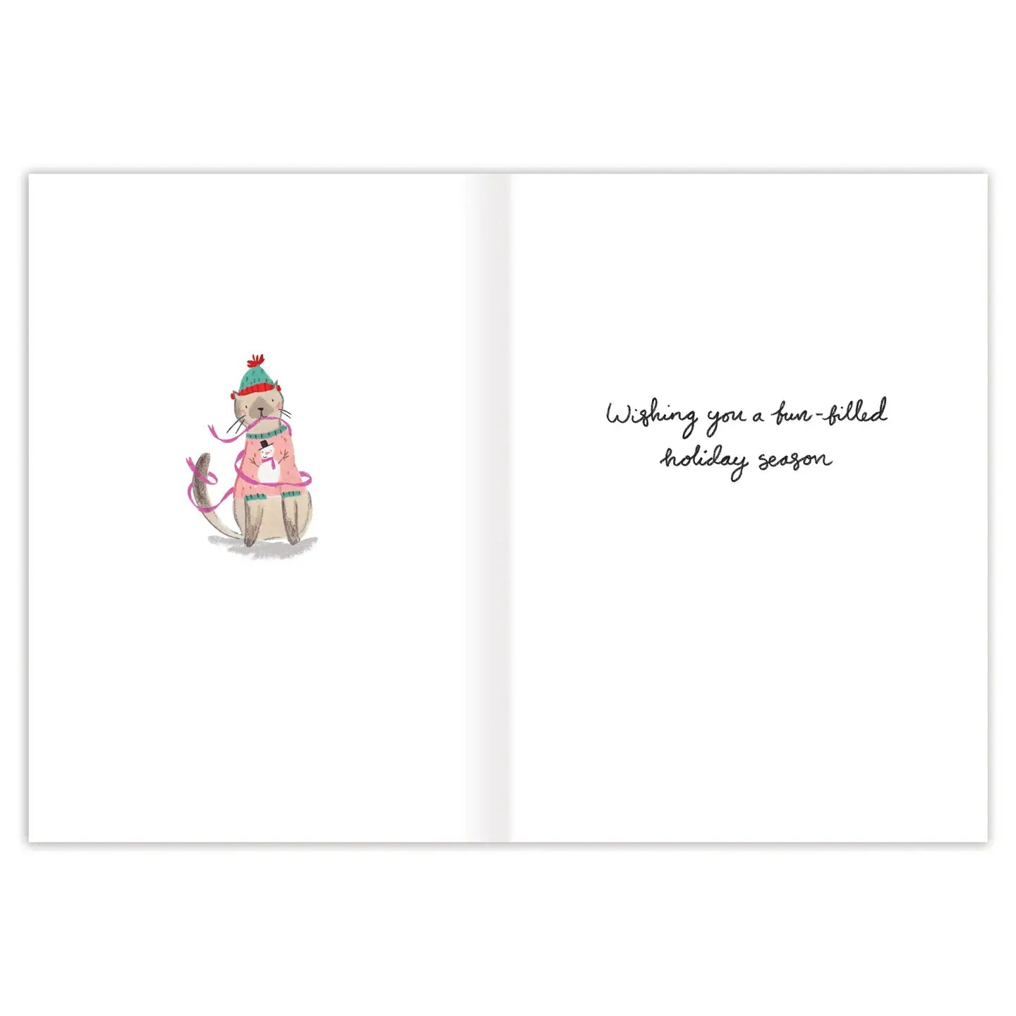 Cats Deck the Halls Holiday Card