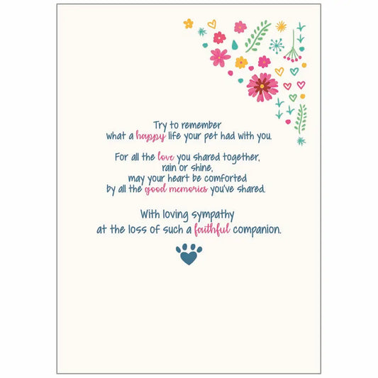 Beloved Pet - Sympathy Loss of Pet Card
