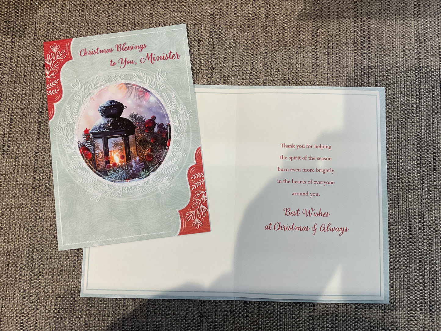 Minister Christmas Card