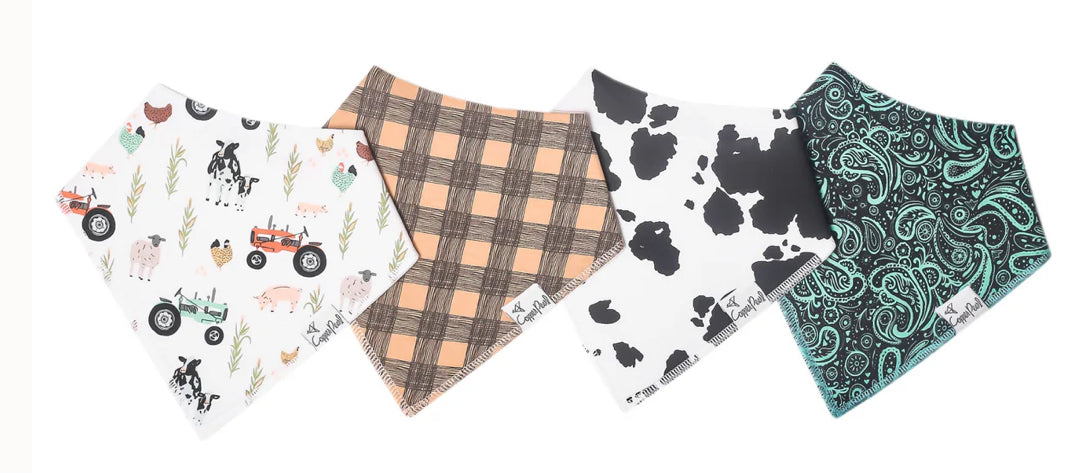 Copper Pearl Bandana Bibs
