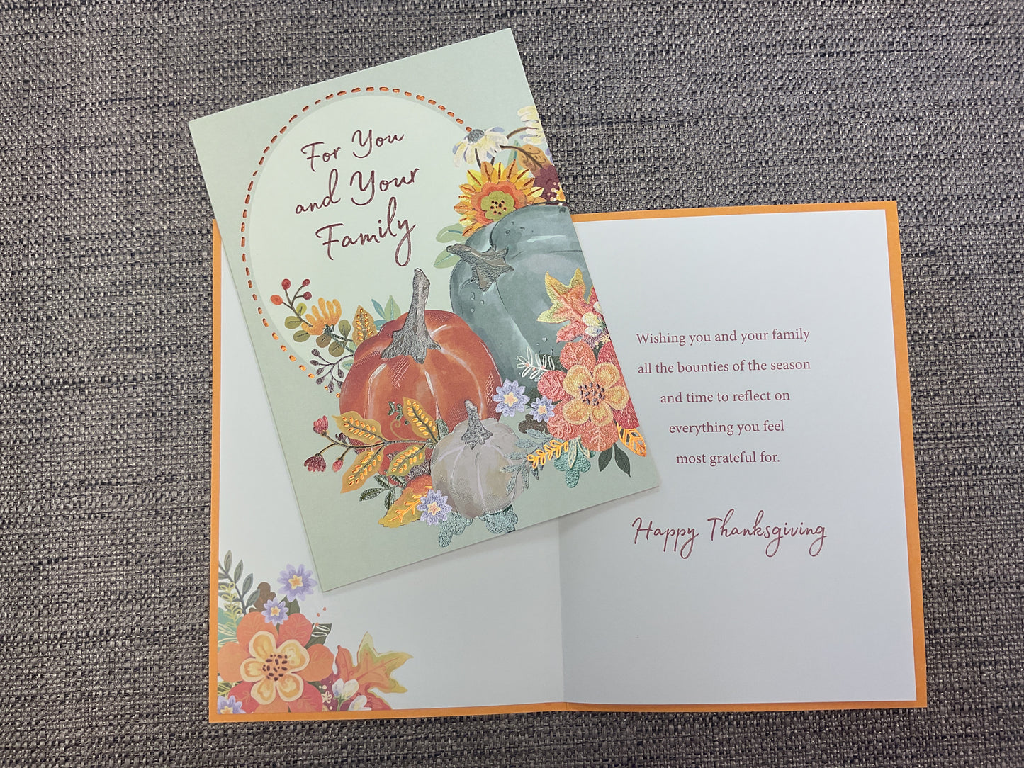For You & Your Family Thanksgiving Card