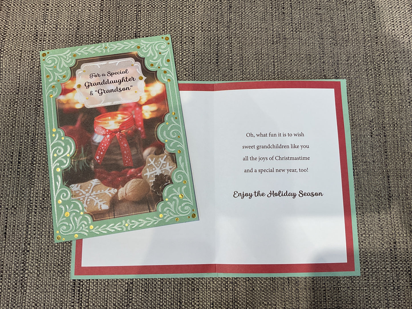 Granddaughter + “Grandson” Christmas Card