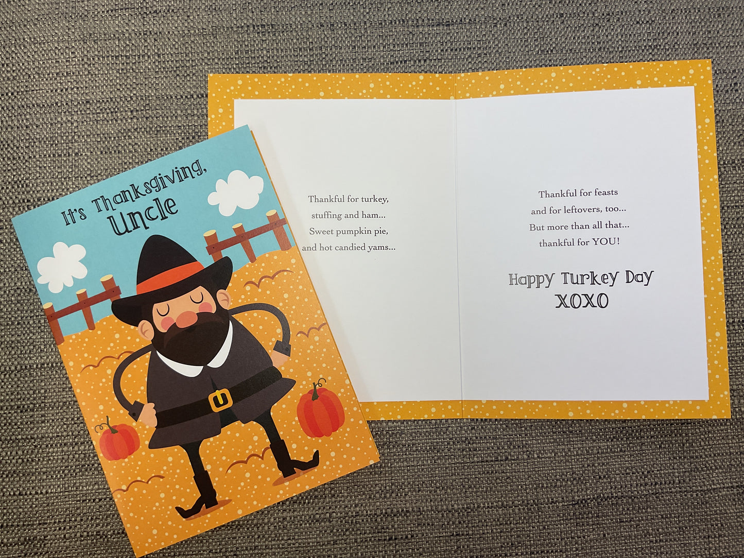 Happy Turkey Day! Uncle - Thanksgiving Card