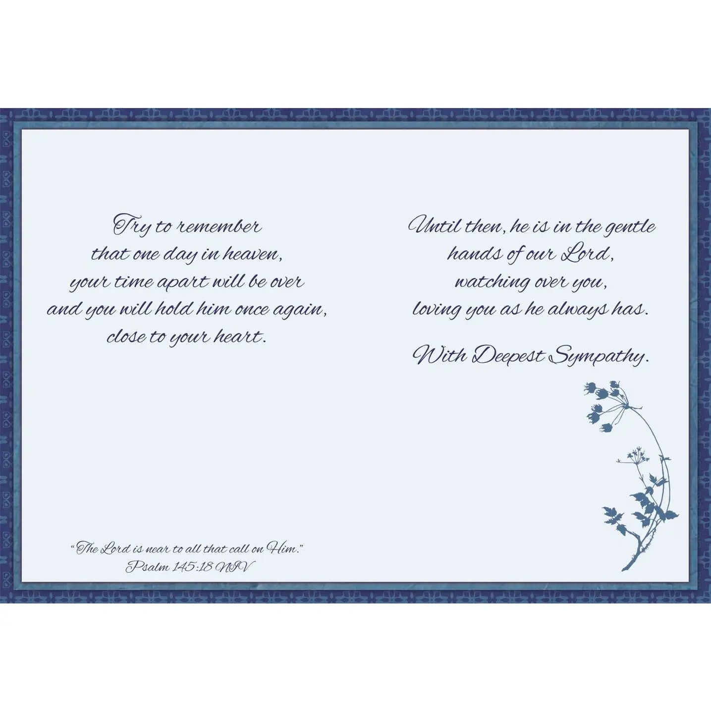 Beloved Son - Sympathy Loss of Son Scripture Card