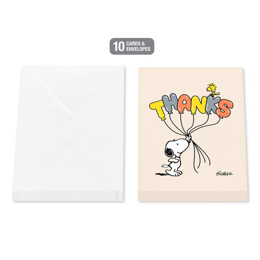 Thank You Card Stationery Notes, Snoopy and Woodstock 10-Ct