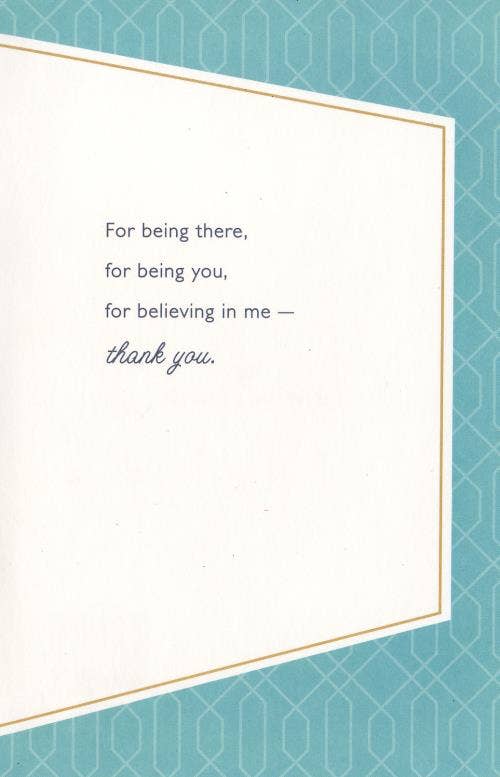 Thank You Support Card