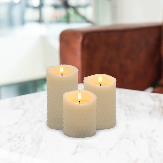 Battery Operated Textured Candles