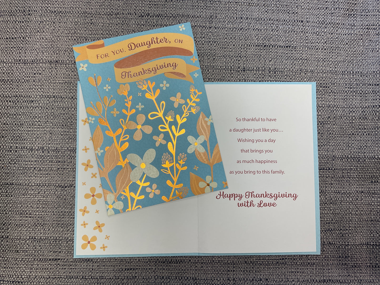 Happy Thanksgiving Daughter Card