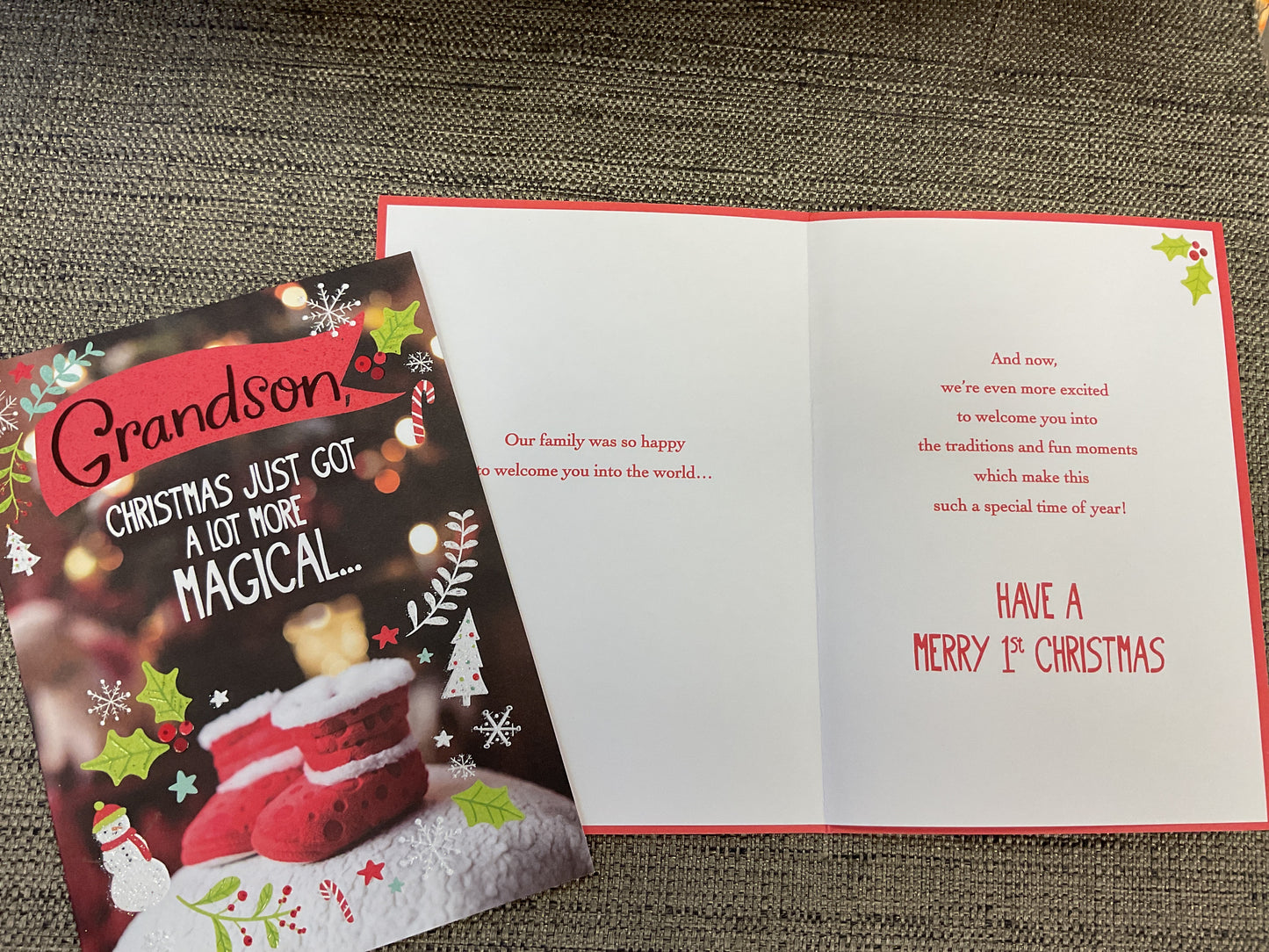 Grandson 1st Christmas Card