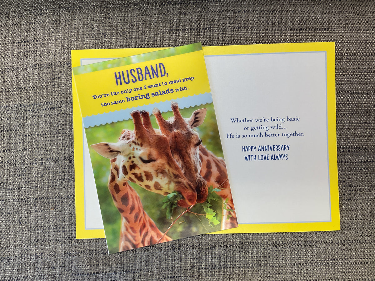 Humor Husband Anniversary Card *3D*