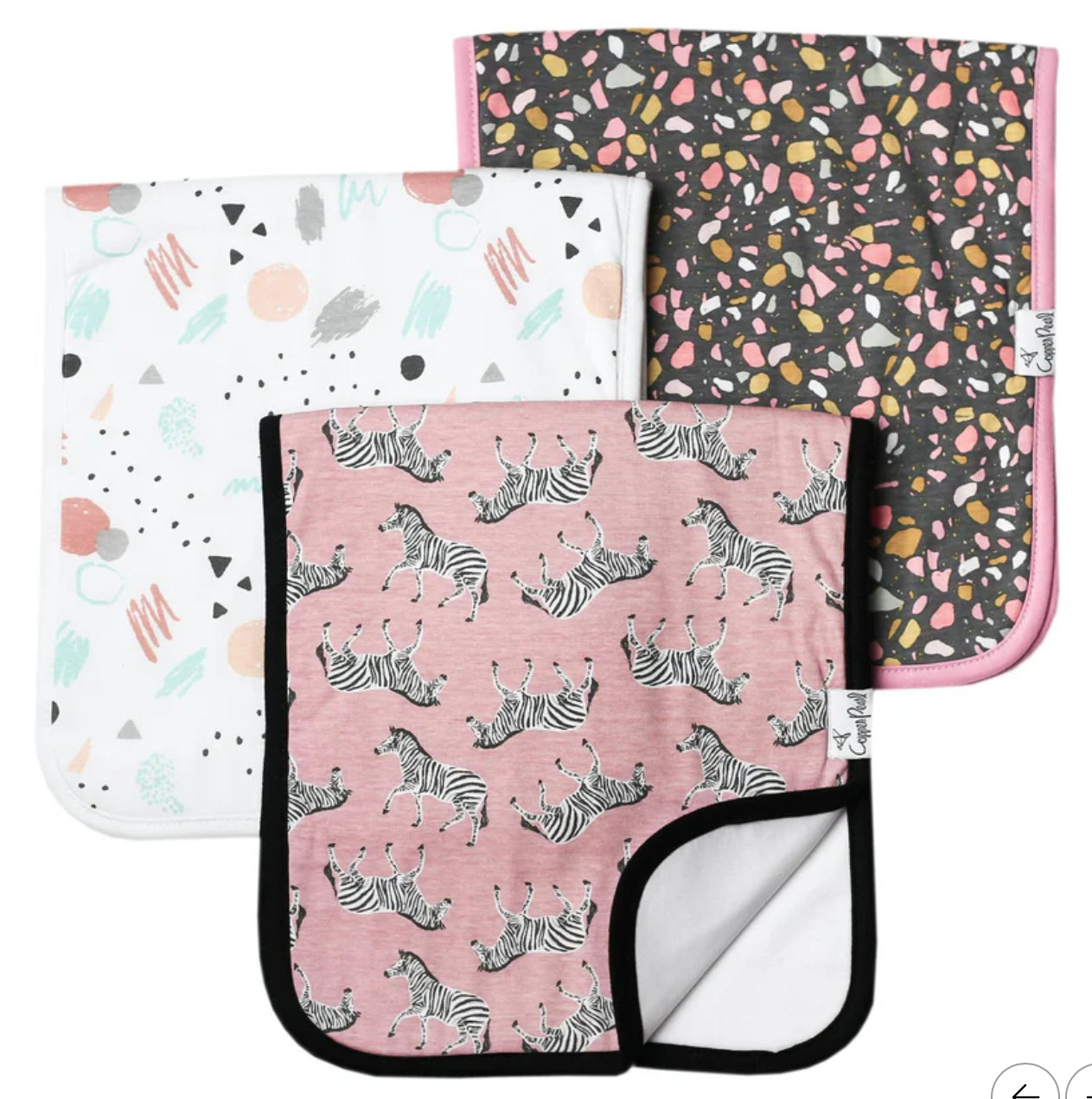 Copper Pearl Premium Burp Cloths