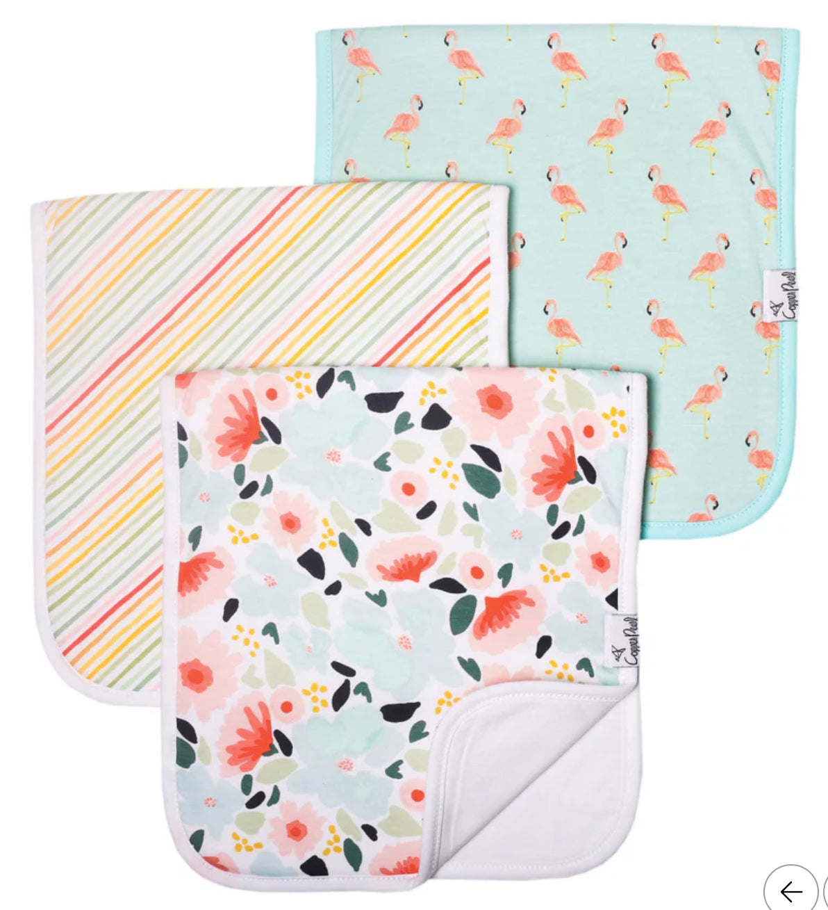 Copper Pearl Premium Burp Cloths