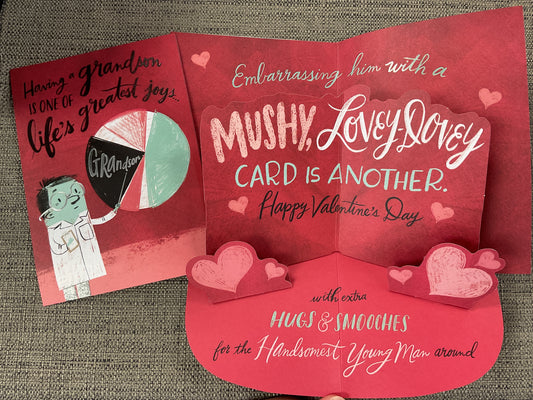 Valentine’s Day Card - Grandson Pop-Up