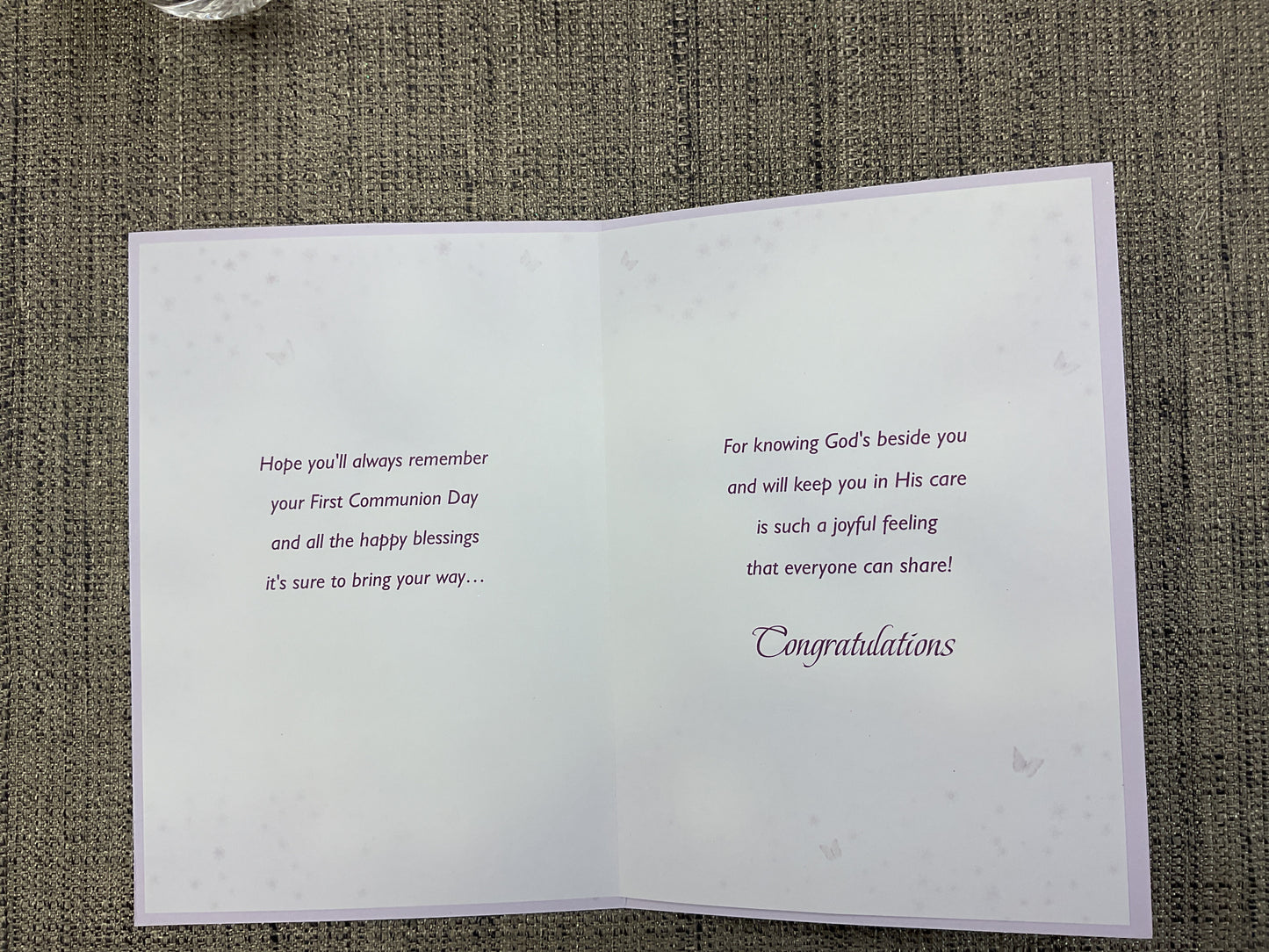 Girl First Communion Card
